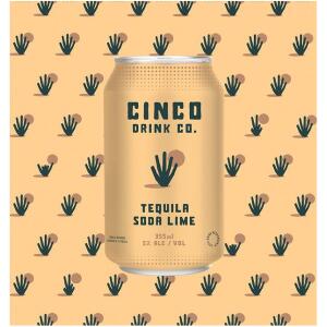 Cinco Drink Co - <em>Tequila Soda Lime 4 Pack</em>