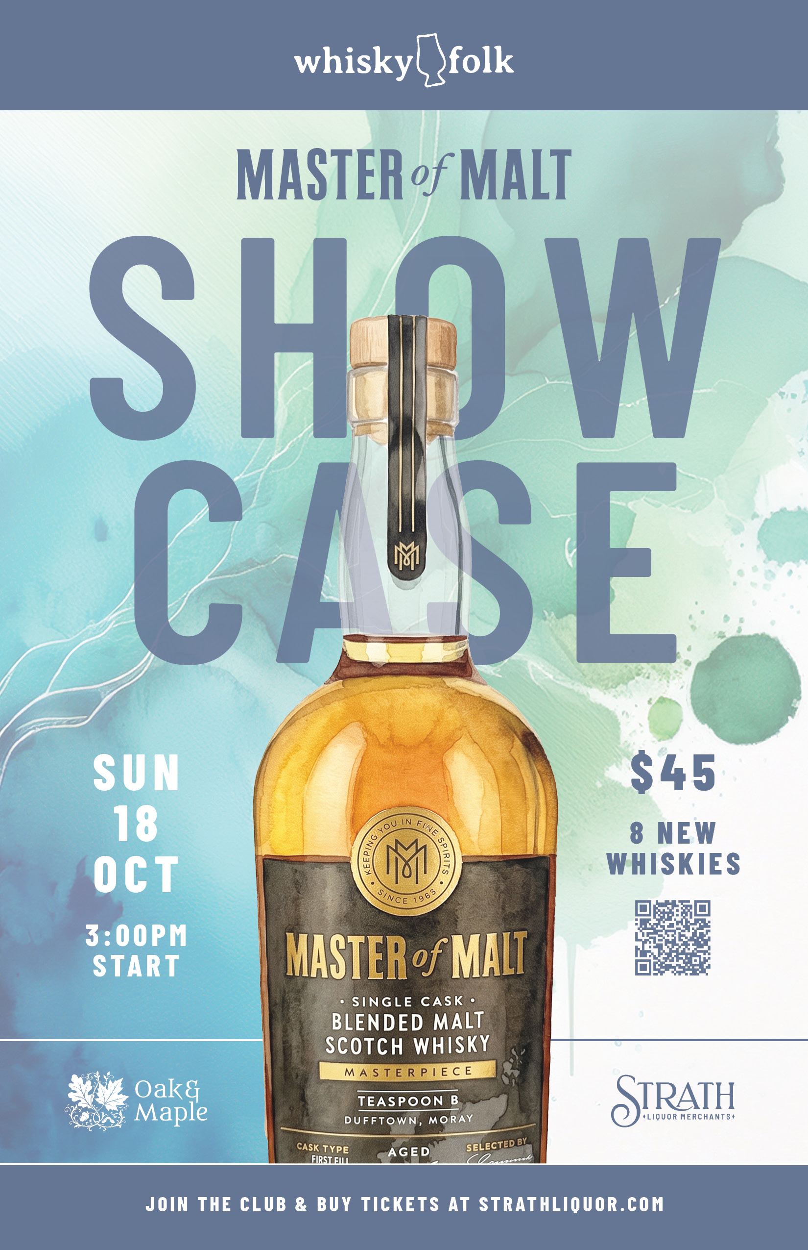 Master of Malt Showcase – Sunday October 18 at 3:00pm