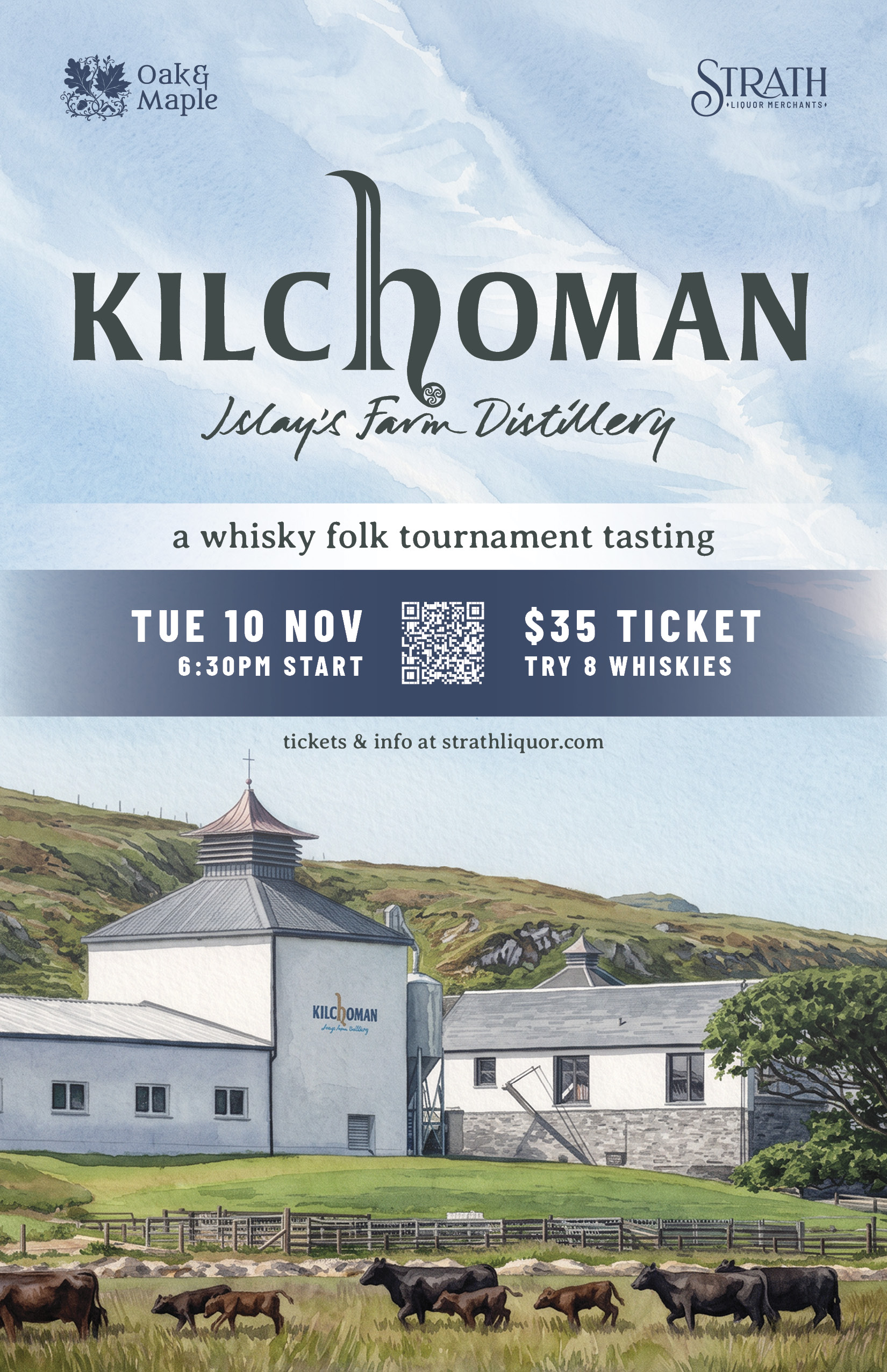 Kilchoman Tournament Tasting – Tuesday November 10 at 6:30pm