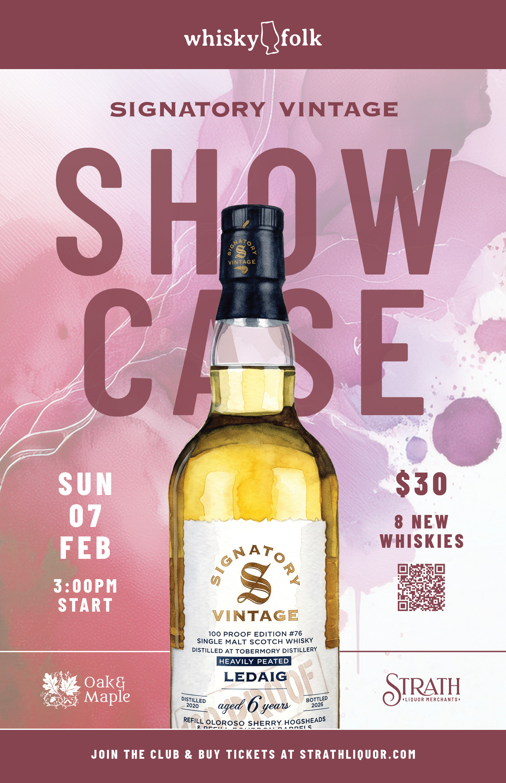 Signatory Showcase – Sunday February 7 at 3:00pm