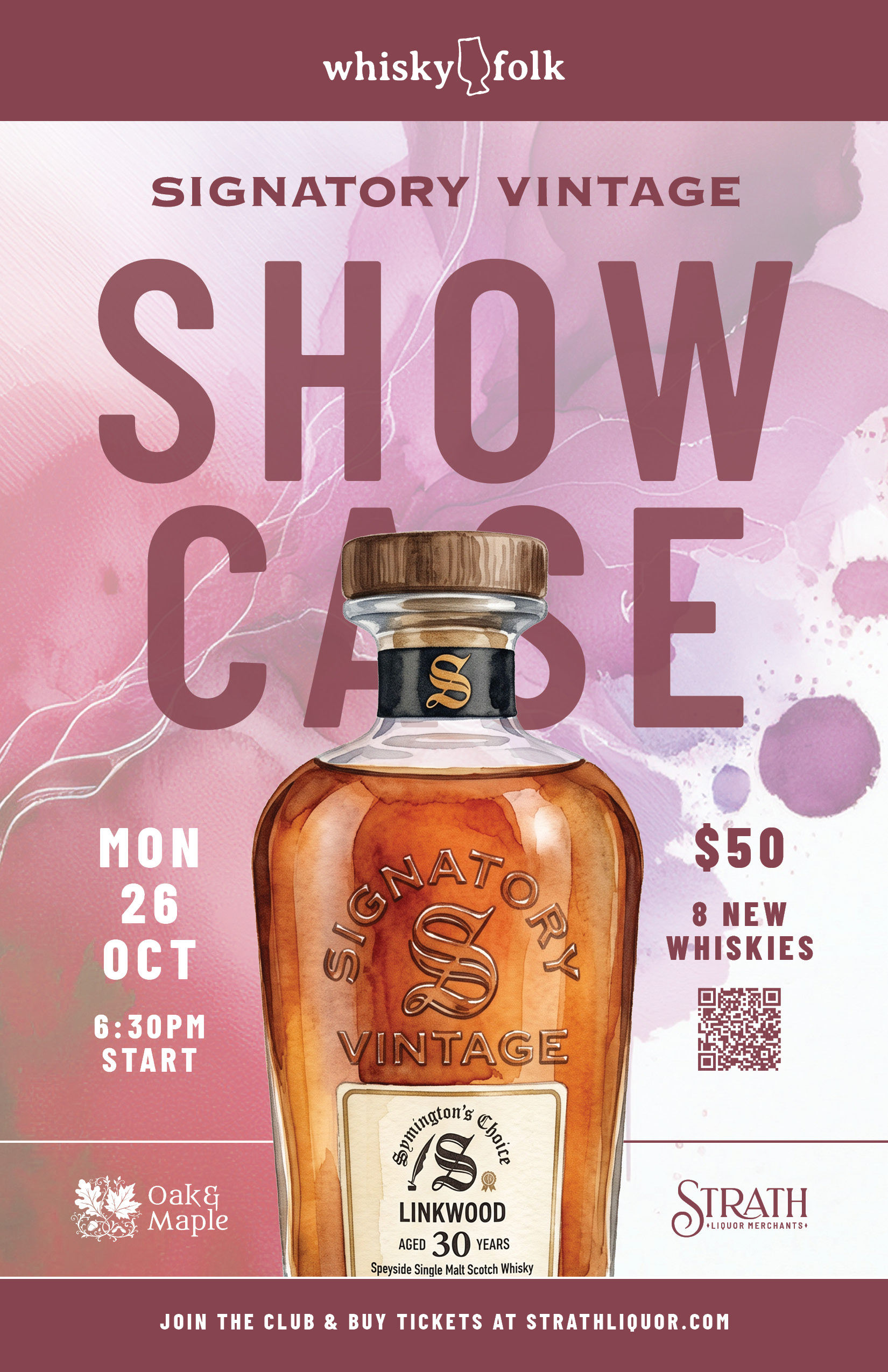 Signatory Showcase – Monday October 26 at 6:30pm