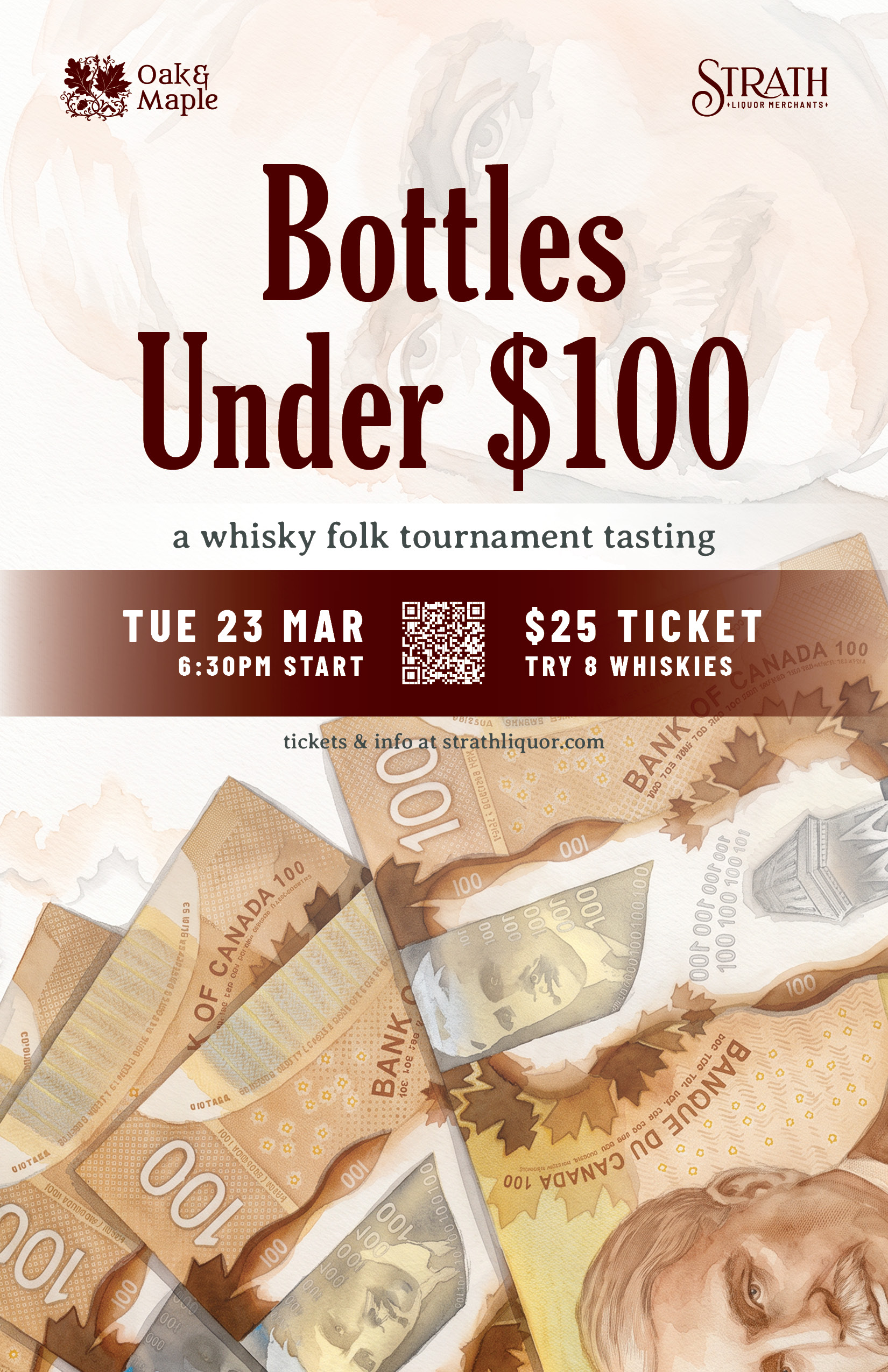 Bottles Under $100 Tournament Tasting – Tuesday March 23 at 6:30pm